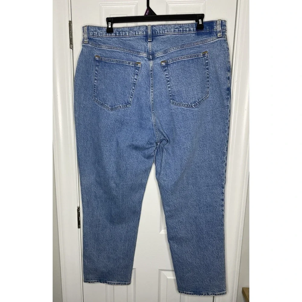 Abercrombie &‎ Fitch Women's 90s Straight Ultra High Rise Jeans Blue Sz 35 Short
